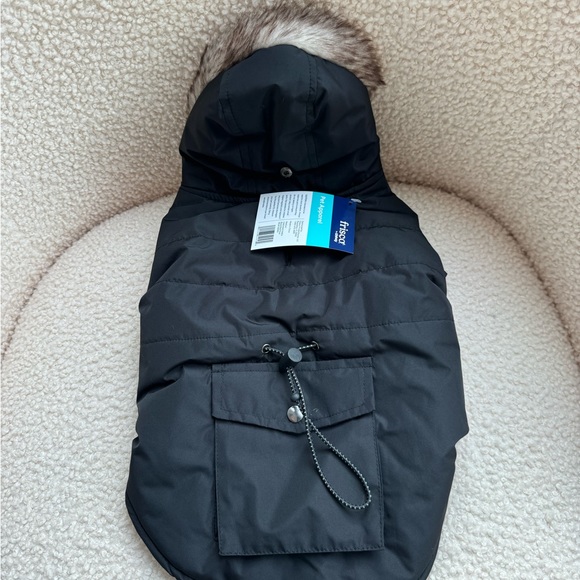 Frisco Black Dog Jacket with Fur NWT - Picture 5 of 10